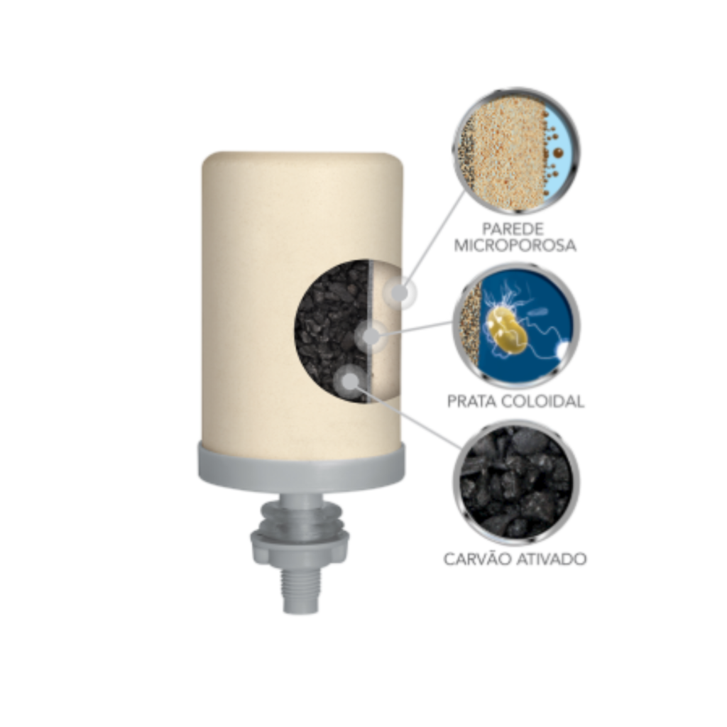 Filtro de Barro São Pedro - 6 litros + 1 vela Tripla Ação