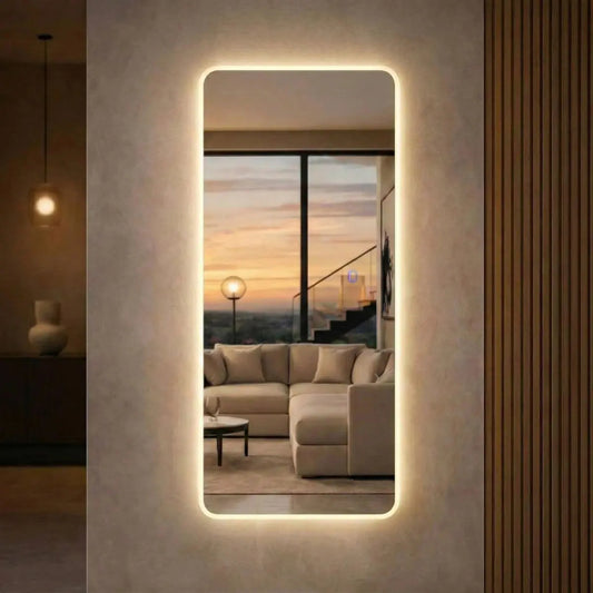 Espelho Led 90x40 Retangular Touch Screen Bivolt Parede