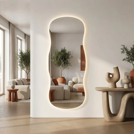 Espelho Grande Led 110x50cm Quarto Provador Luxo
